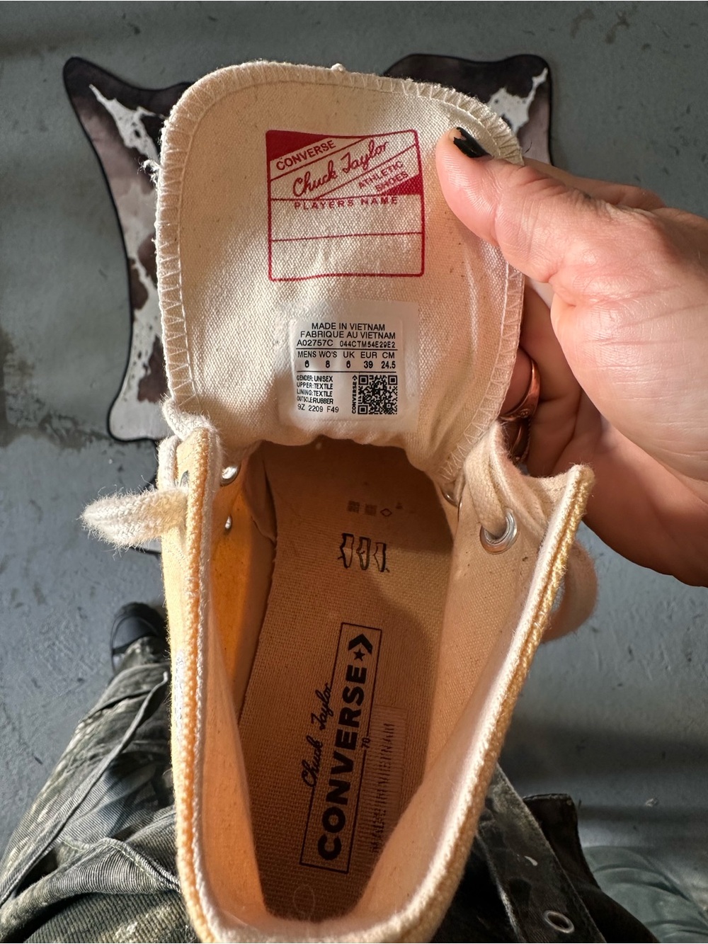 Converse Chuck Taylor Beige/Tan High Top Sneaker - Picture 4 of 4